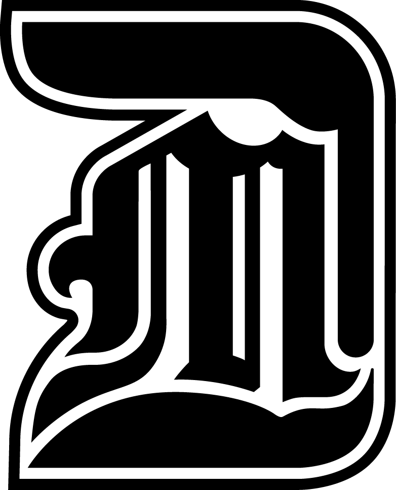 D logo black and white